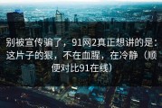 别被宣传骗了，91网2真正想讲的是：这片子的狠，不在血腥，在冷静（顺便对比91在线）