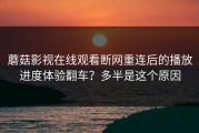 蘑菇影视在线观看断网重连后的播放进度体验翻车？多半是这个原因