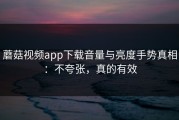 蘑菇视频app下载音量与亮度手势真相：不夸张，真的有效