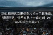 新91视频这次把类型片拍出了新味道：明明没哭，但回家路上一直在想（91网2的暗示别错过）