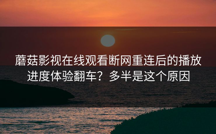 蘑菇影视在线观看断网重连后的播放进度体验翻车？多半是这个原因