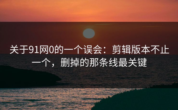 关于91网0的一个误会：剪辑版本不止一个，删掉的那条线最关键