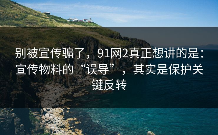 别被宣传骗了，91网2真正想讲的是：宣传物料的“误导”，其实是保护关键反转