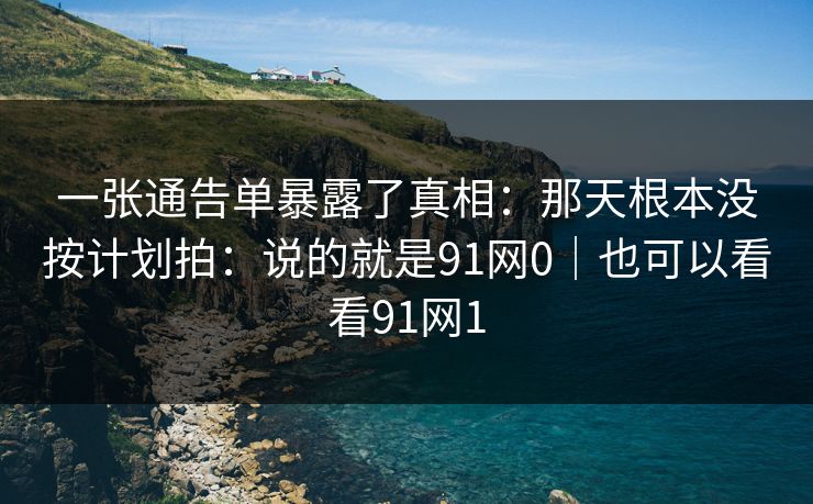 一张通告单暴露了真相:那天根本没按计划拍:说的就是91网0|也可以看看91网1 一张通告单暴露了真相:那天根本没按计划拍:说的就是91网0|也可以看看91网1